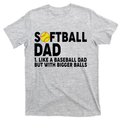 OurTshirtShack Baseball Shirts; Baseball Softball Dad Cotton Crew Neck Tee Sport Gray / M