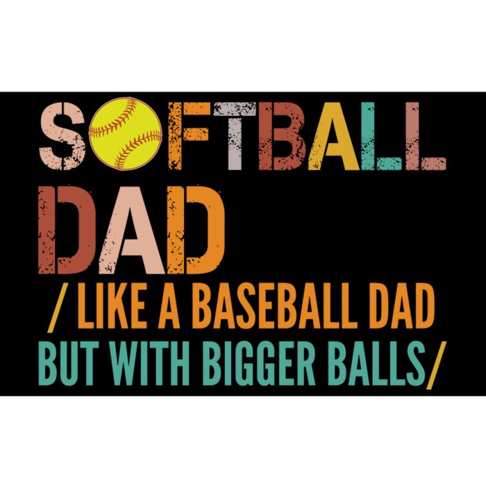 Softball Dad Like A Baseball Dad Vintage Bumper Sticker