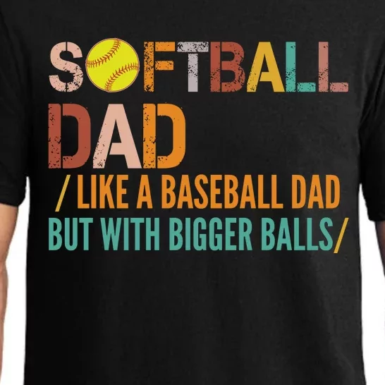 Softball Dad Like A Baseball Dad Vintage Pajama Set