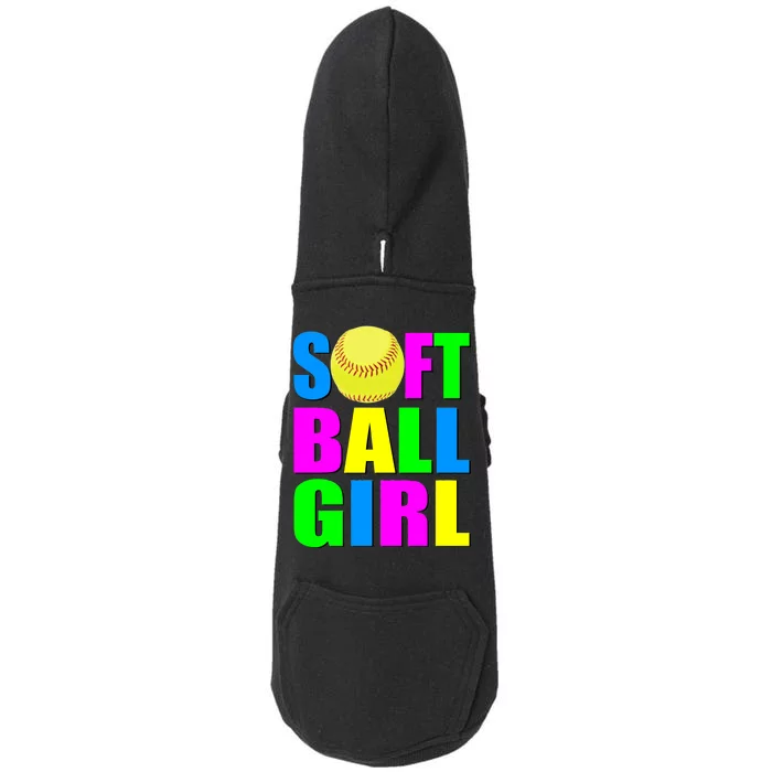 Softball Girl Doggie 3-End Fleece Hoodie