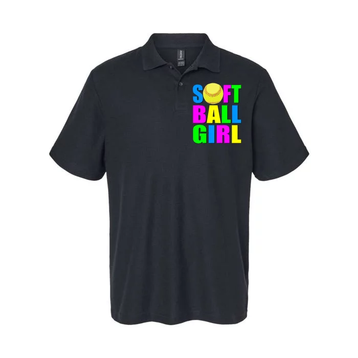 Softball Girl Softstyle Adult Sport Polo