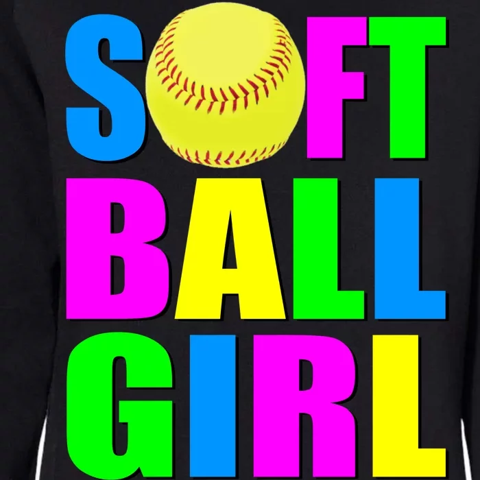 Softball Girl Womens California Wash Sweatshirt