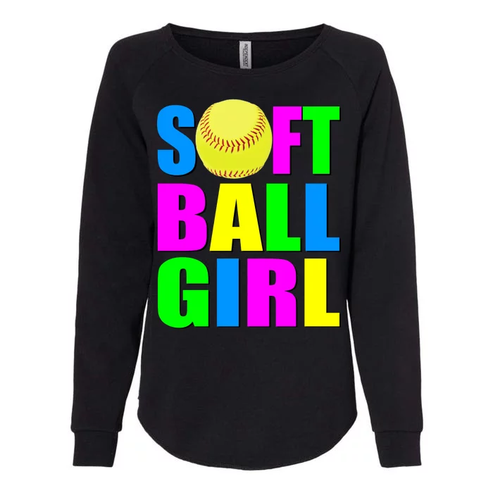 Softball Girl Womens California Wash Sweatshirt