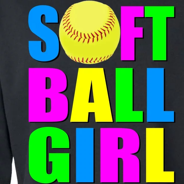 Softball Girl Cropped Pullover Crew