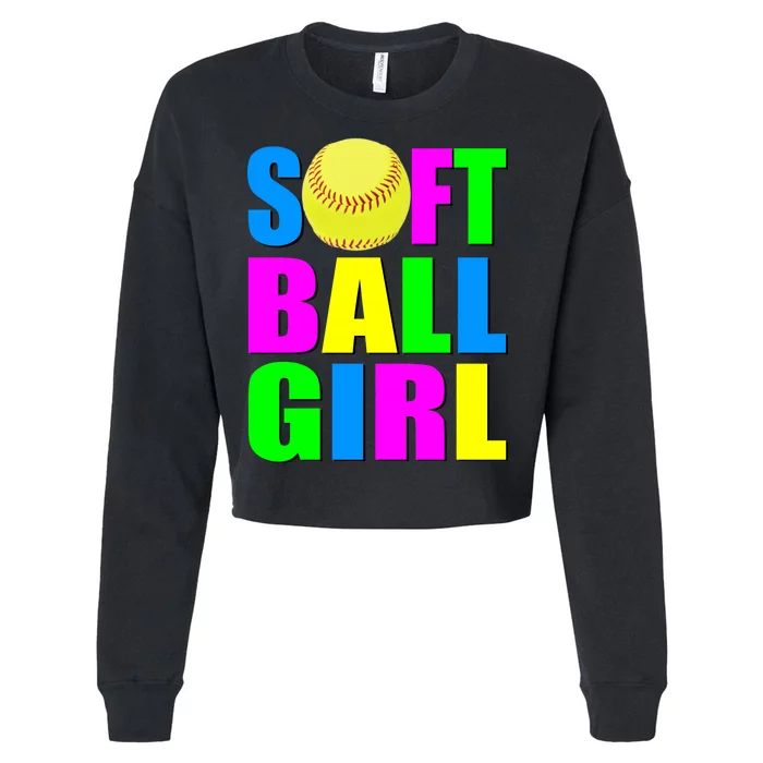 Softball Girl Cropped Pullover Crew