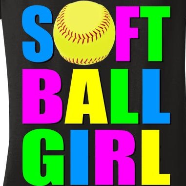 Softball Girl Women's V-Neck T-Shirt
