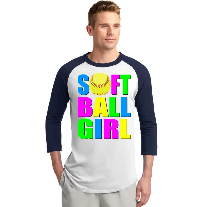 Softball Girl Baseball Sleeve Shirt