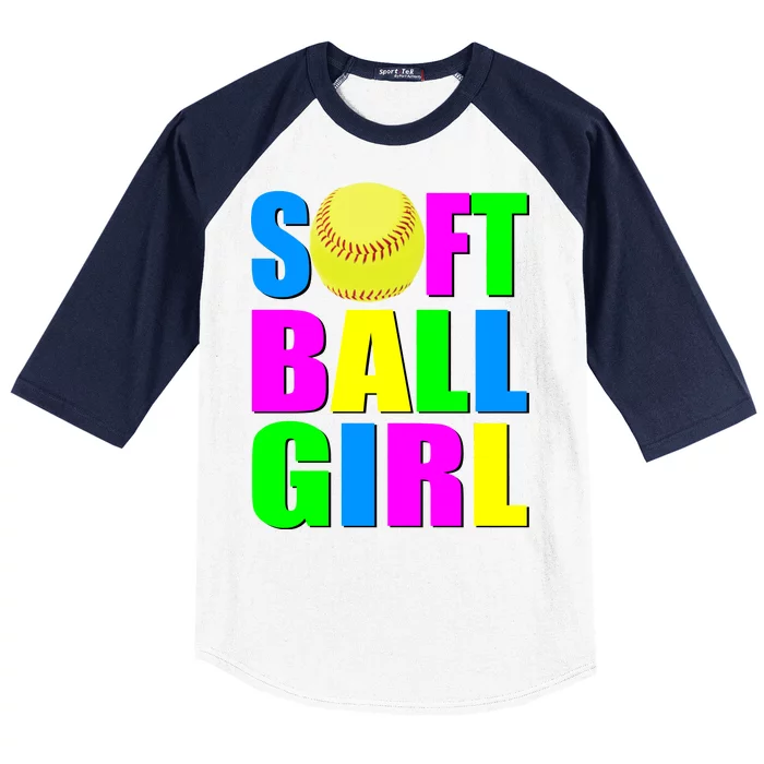 Softball Girl Baseball Sleeve Shirt