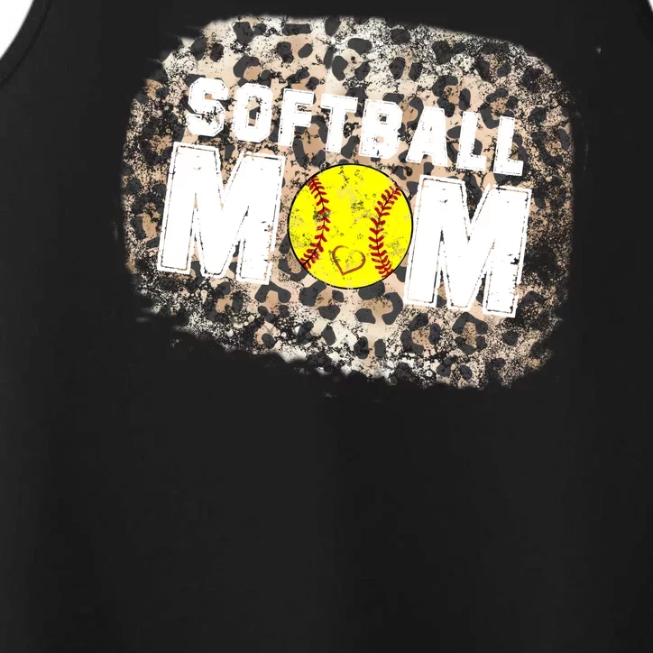 Softball Mom leopard Background Performance Tank