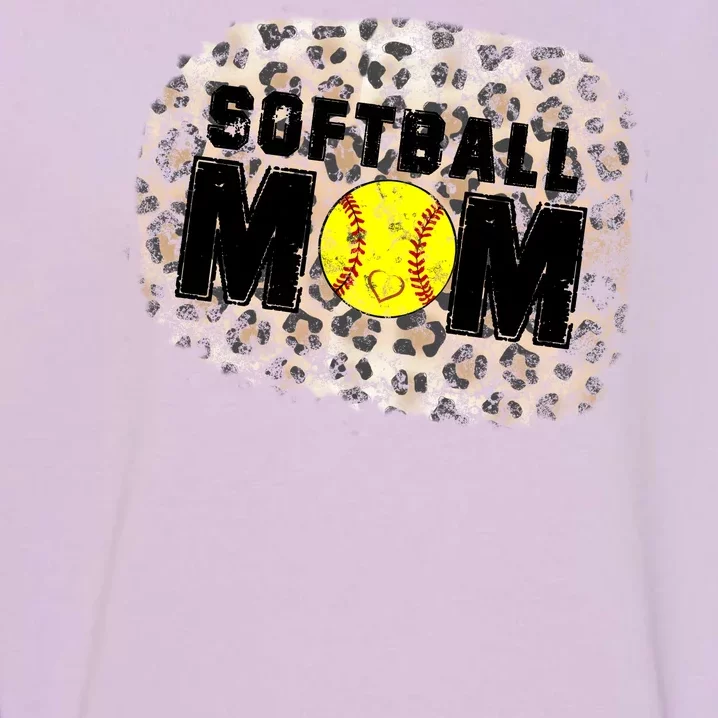 Softball Mom leopard Background Garment-Dyed Sweatshirt