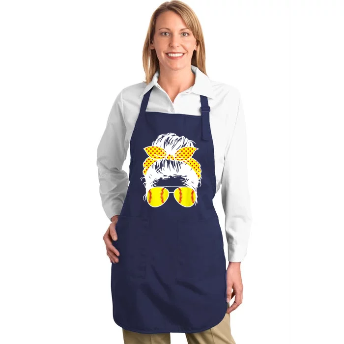 Softball Mom Sunglasses Full-Length Apron With Pocket