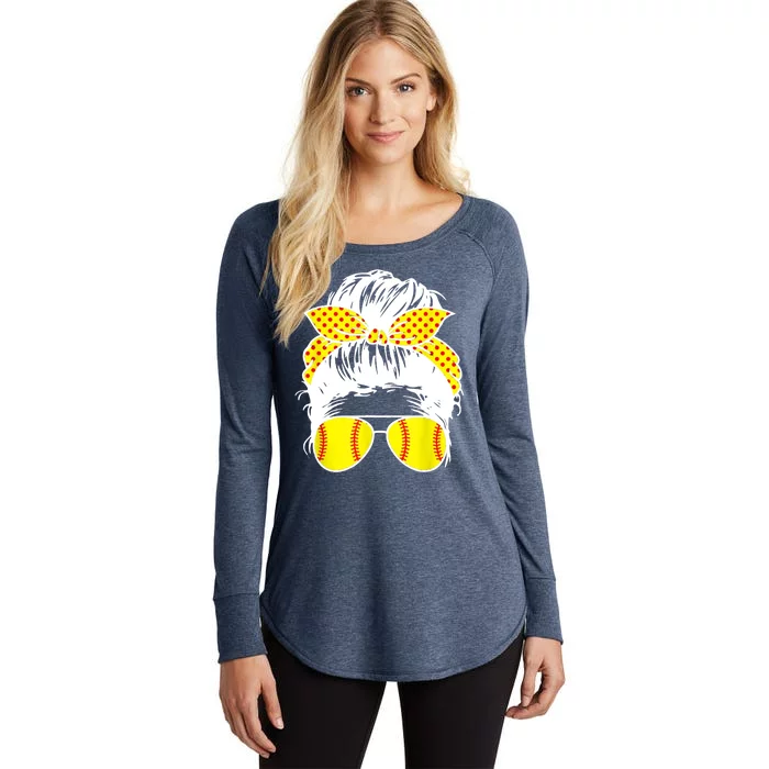 Softball Mom Sunglasses Women's Perfect Tri Tunic Long Sleeve Shirt