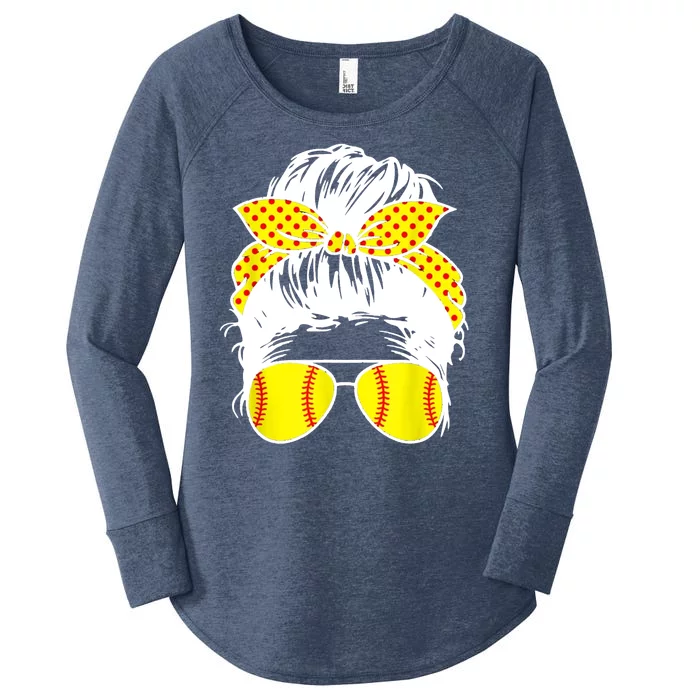 Softball Mom Sunglasses Women's Perfect Tri Tunic Long Sleeve Shirt