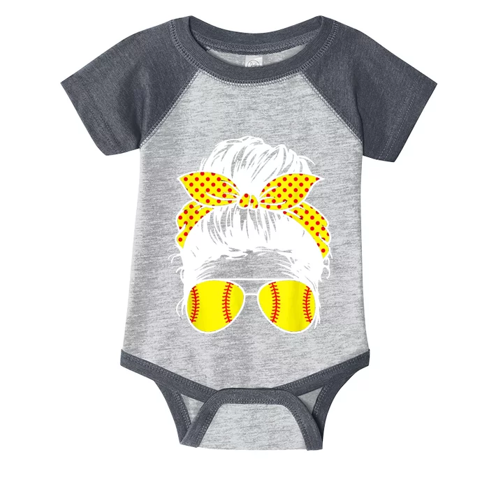 Softball Mom Sunglasses Infant Baby Jersey Bodysuit