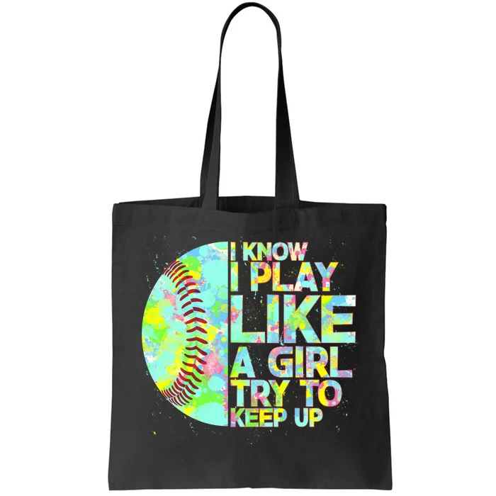 Softball Play Like A Girl Tote Bag