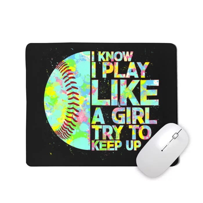 Softball Play Like A Girl Mousepad