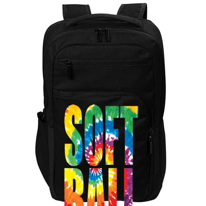 Softball Retro Tie Dye Impact Tech Backpack