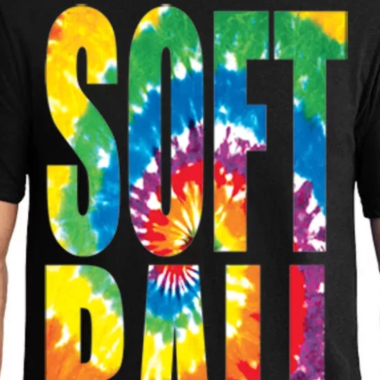 Softball Retro Tie Dye Pajama Set