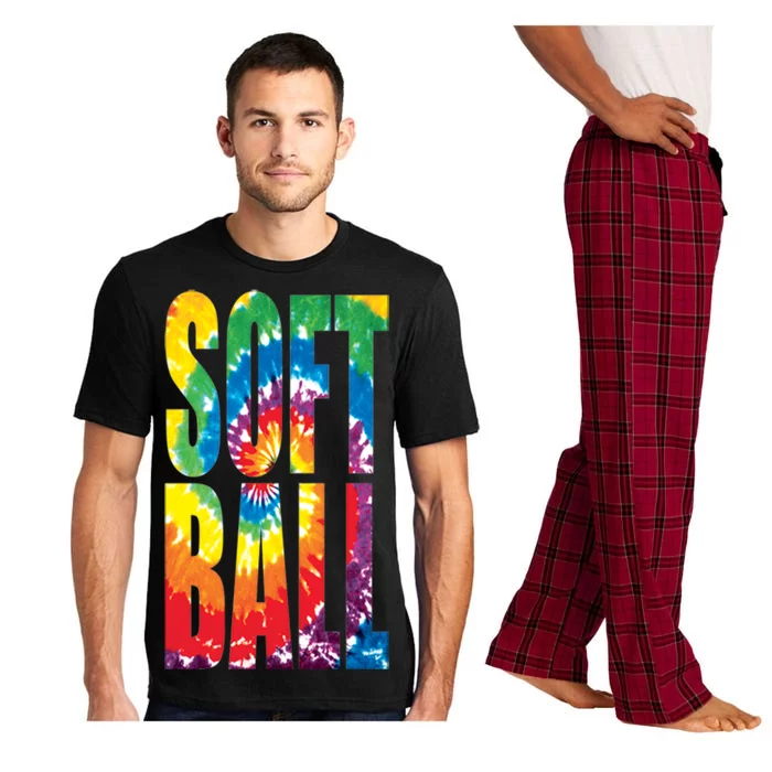 Softball Retro Tie Dye Pajama Set