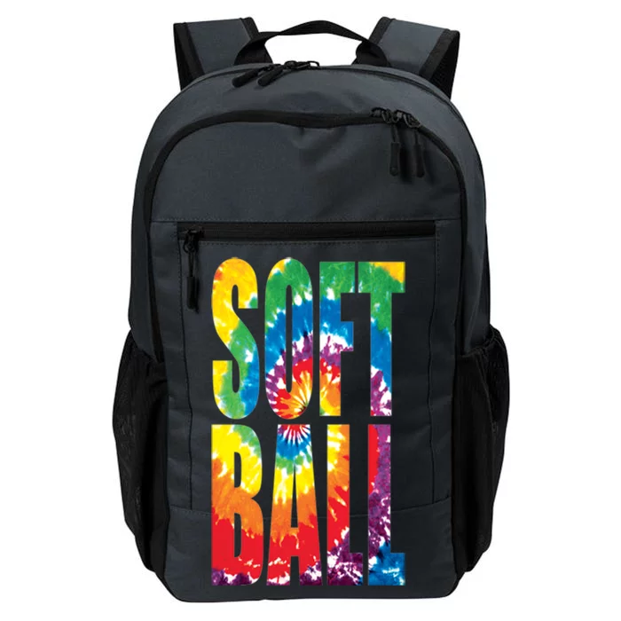 Softball Retro Tie Dye Daily Commute Backpack