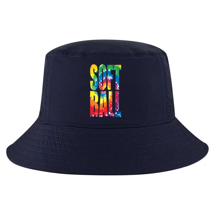 Softball Retro Tie Dye Cool Comfort Performance Bucket Hat