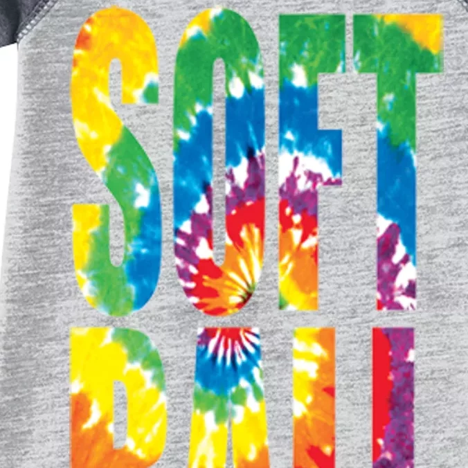 Softball Retro Tie Dye Infant Baby Jersey Bodysuit