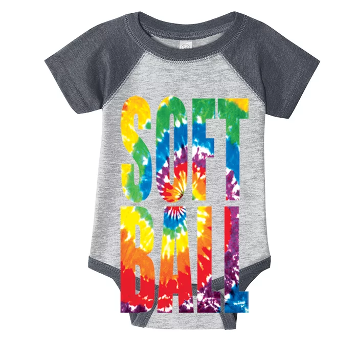 Softball Retro Tie Dye Infant Baby Jersey Bodysuit