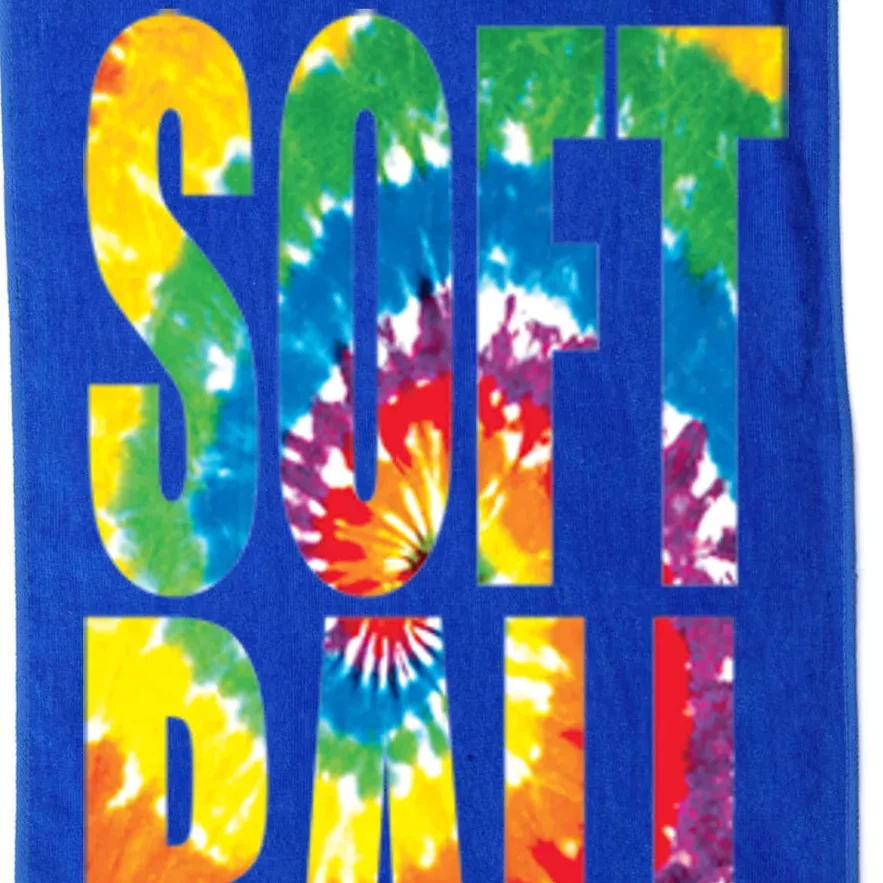 Softball Retro Tie Dye Platinum Collection Golf Towel