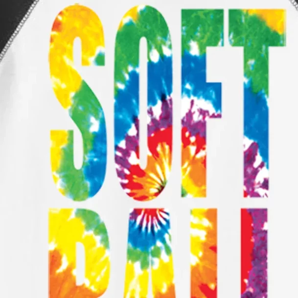 Softball Retro Tie Dye Toddler Fine Jersey T-Shirt