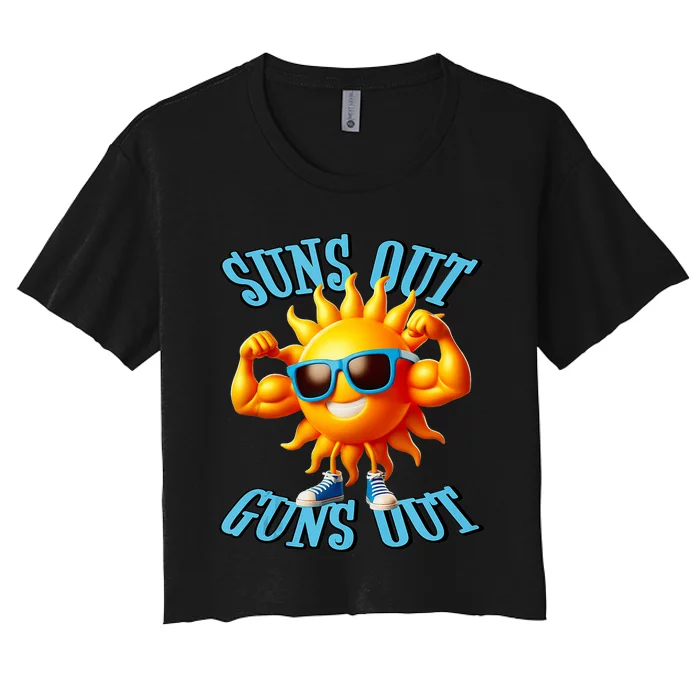 Suns Out Guns Out A Perfect Beach Body Or Not Women's Crop Top Tee