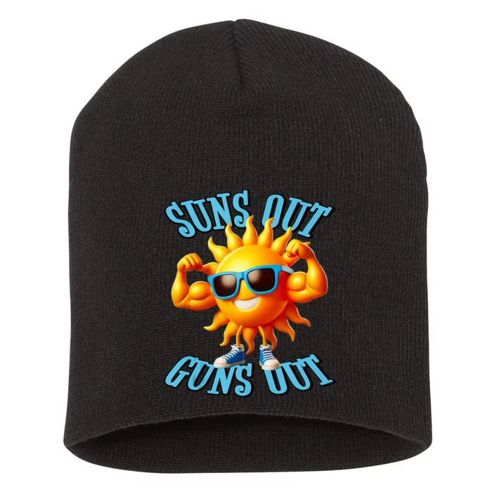 Suns Out Guns Out A Perfect Beach Body Or Not Short Acrylic Beanie