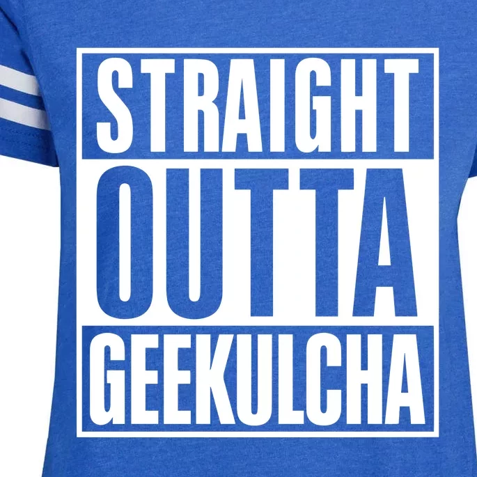 Straight Outta Geekulcha Enza Ladies Jersey Football T-Shirt