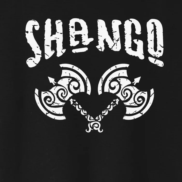 Shango Orisha Goddess Xango Ifa Yoruba Religion Chango Women's Crop Top Tee