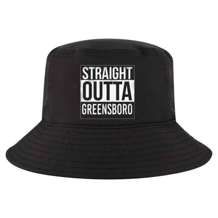 Straight Outta Greensboro Usa American Hometown City Cool Comfort Performance Bucket Hat