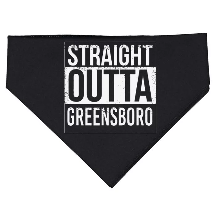 Straight Outta Greensboro Usa American Hometown City USA-Made Doggie Bandana