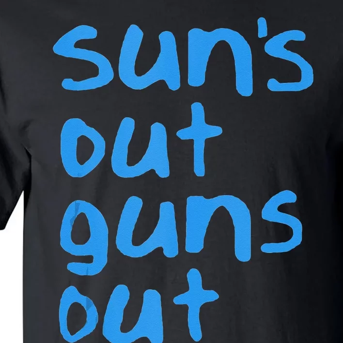 Suns Out Guns Out Retro 80s Nerd Geek Graphic Tall T-Shirt