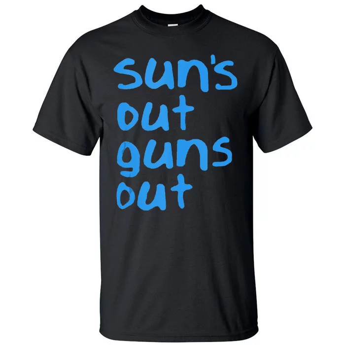 Suns Out Guns Out Retro 80s Nerd Geek Graphic Tall T-Shirt