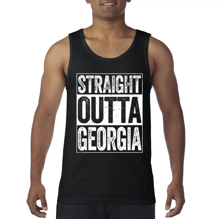 Straight Outta Georgia Ga State Tank Top