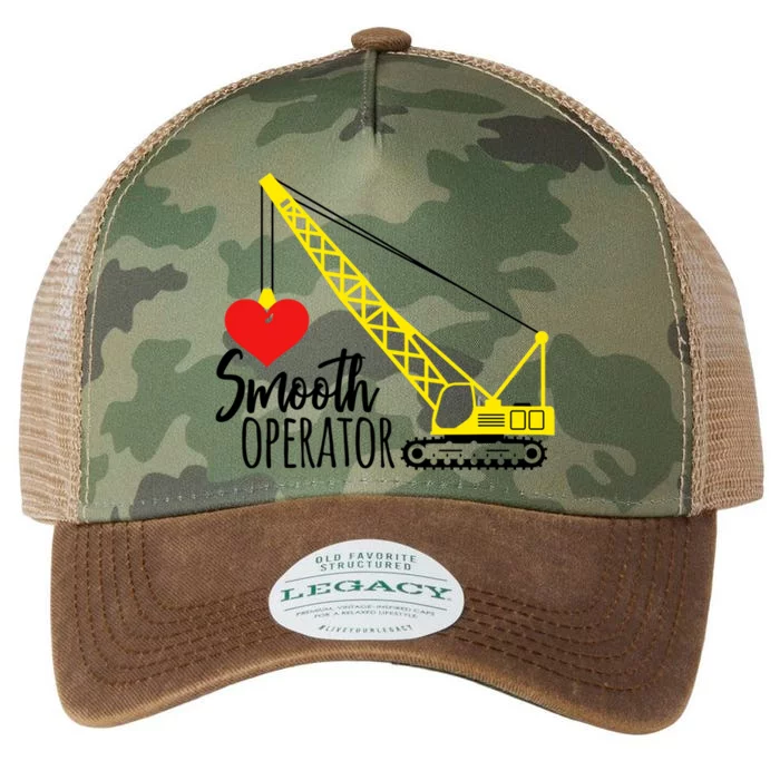 Smooth Operator Gift Tractor Construction Heart Bulldozer Gift Legacy Tie Dye Trucker Hat