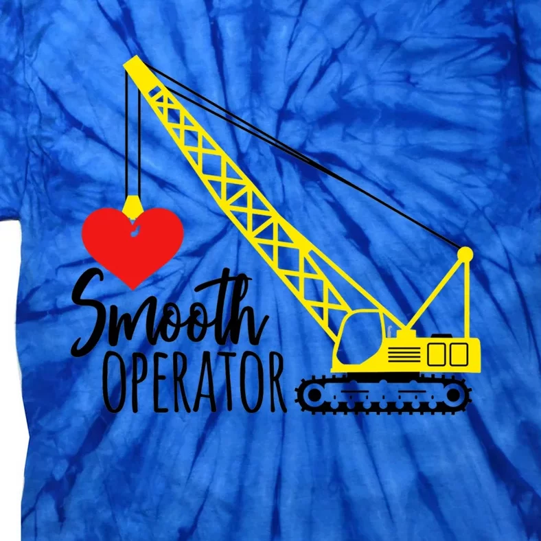 Smooth Operator Gift Tractor Construction Heart Bulldozer Gift Tie-Dye T-Shirt