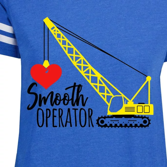 Smooth Operator Gift Tractor Construction Heart Bulldozer Gift Enza Ladies Jersey Football T-Shirt