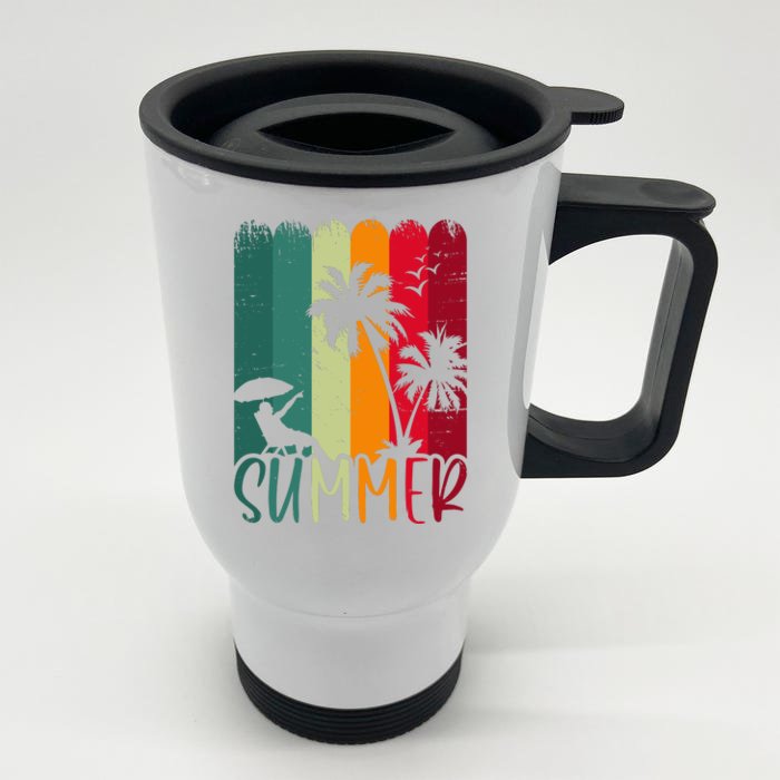 Summer Outdoors Graphics Front & Back Stainless Steel Travel Mug