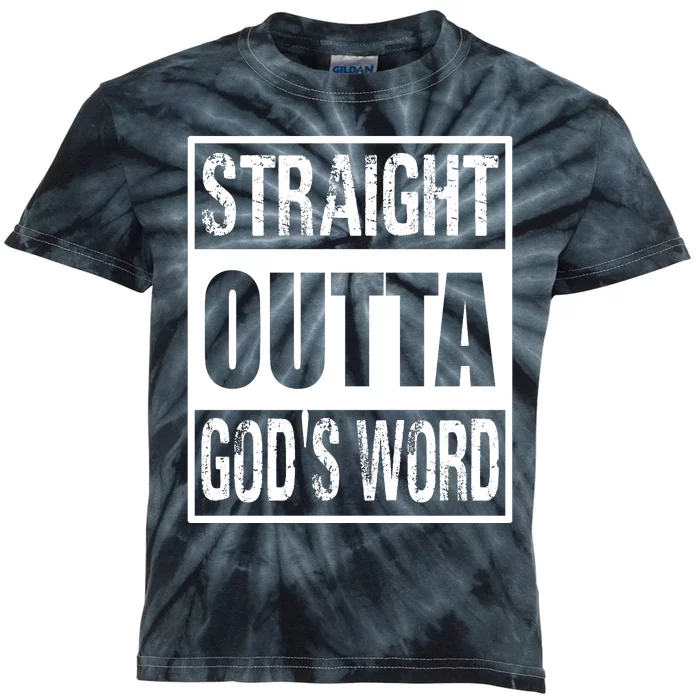 Straight Outta Gods Word Kids Tie-Dye T-Shirt