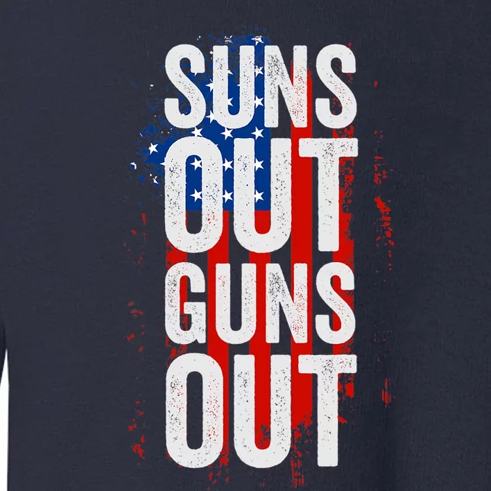 Suns Out Guns Out Tank Top Men Women 4th Of July USA Flag Toddler Sweatshirt