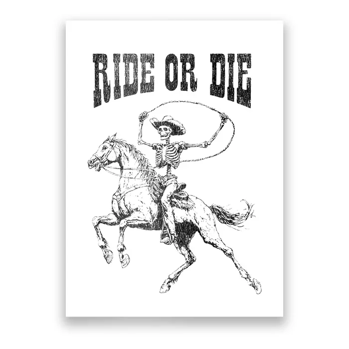 Skeleton On Horse Poster