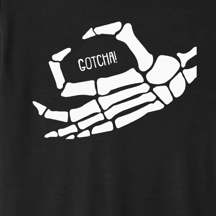 Skeleton Ok Hand Sign Lazy DIY Halloween Costume Funny Bones ChromaSoft Performance T-Shirt