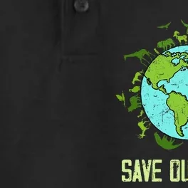 Save Our Home Animals Wildlife Conservation Earth Day 2024 Dry Zone Grid Performance Polo