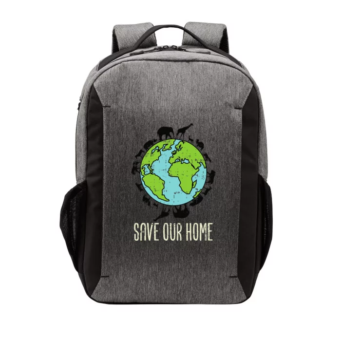 Save Our Home Animals Wildlife Conservation Earth Day Gift Vector Backpack