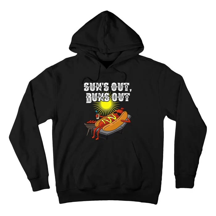 Suns Out Hot Dog Buns Out Funny Sausage Bbq Food Barbecue Hoodie