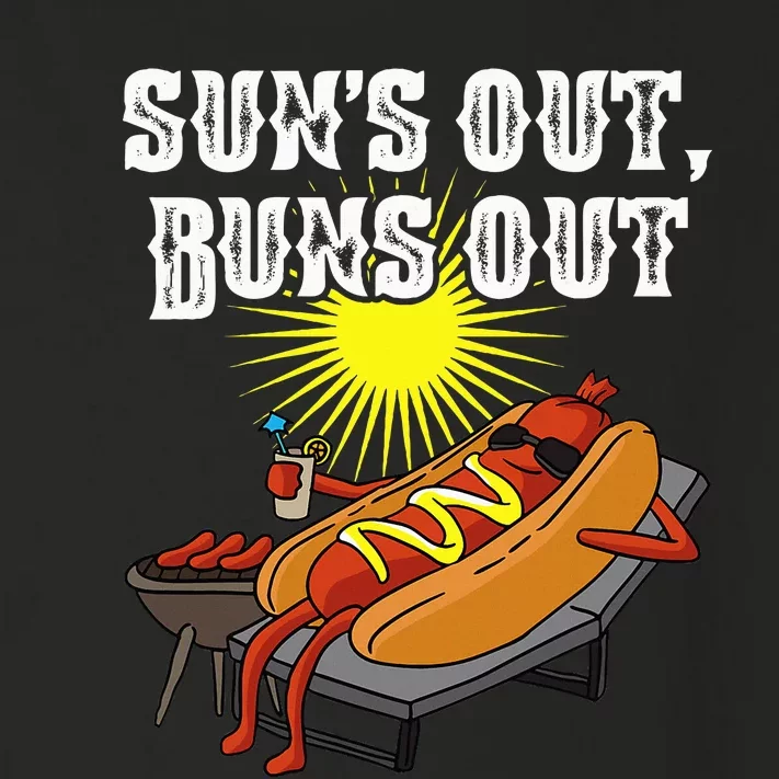 Suns Out Hot Dog Buns Out Funny Sausage Bbq Food Barbecue Toddler Long Sleeve Shirt